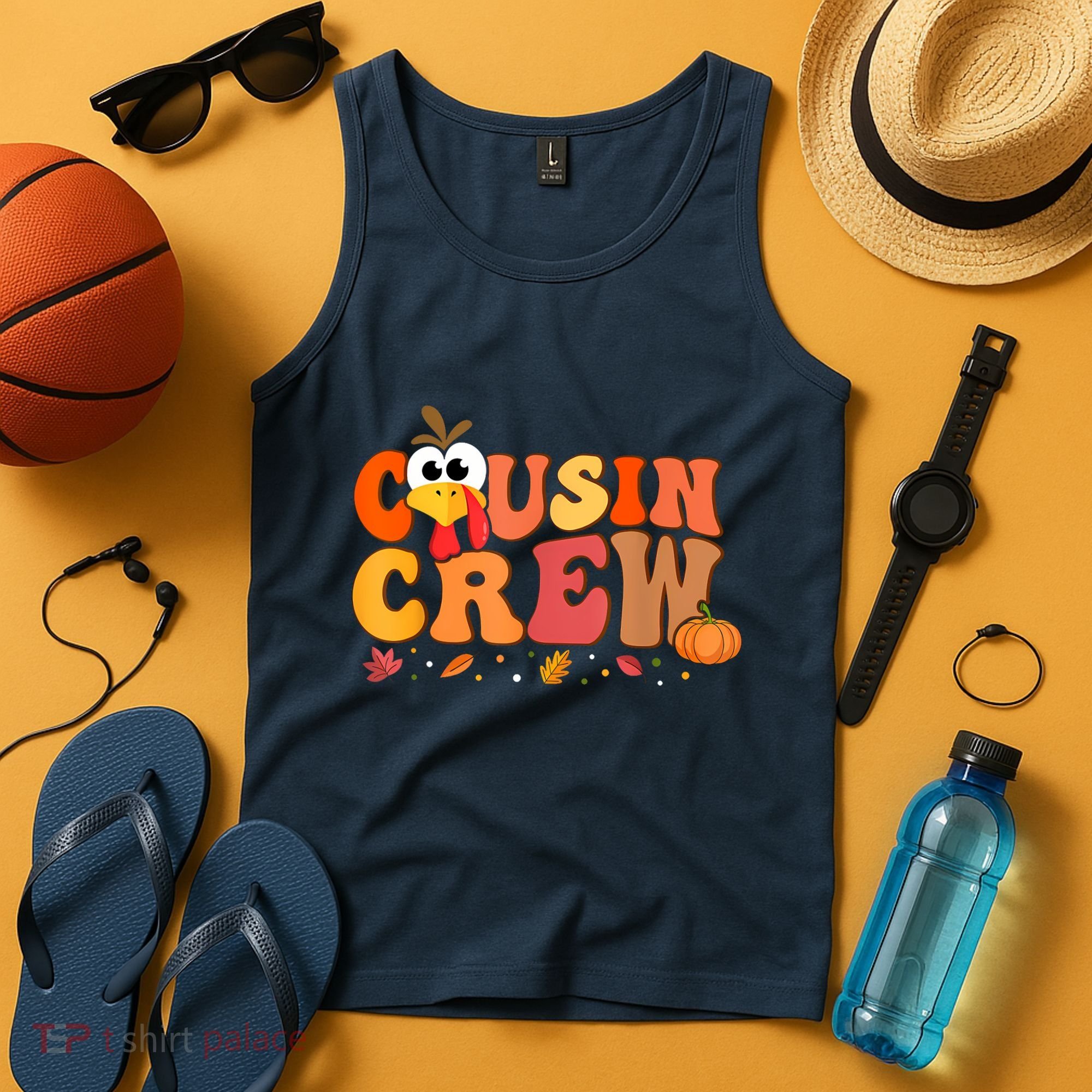 Cousin Crew Thanksgiving Family Matching Turkey Day Fall Tank Top