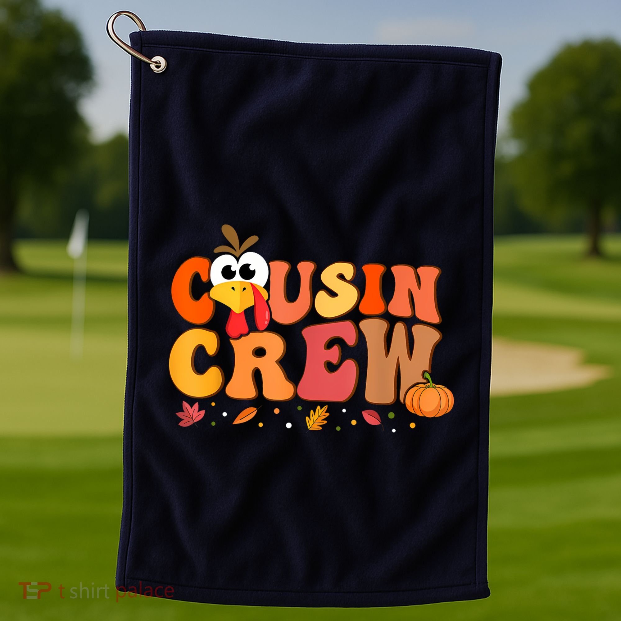 Cousin Crew Thanksgiving Family Matching Turkey Day Fall Golf Towel