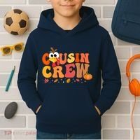 Cousin Crew Thanksgiving Family Matching Turkey Day Fall Kids Hoodie thumb 2