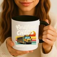 Certified Chaos Transport Technician School Bus Driver Coffee Mug thumb 3