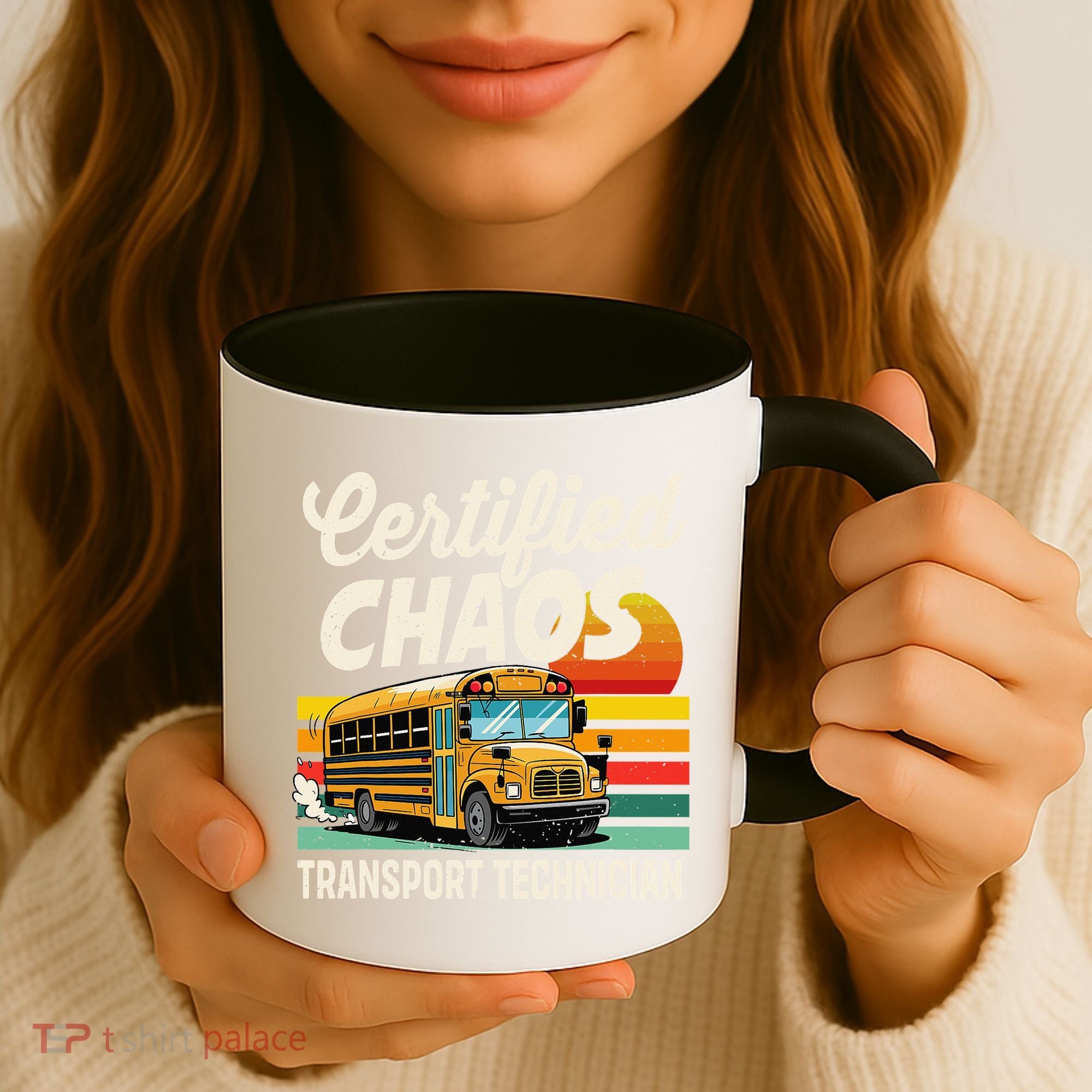 Certified Chaos Transport Technician School Bus Driver Coffee Mug