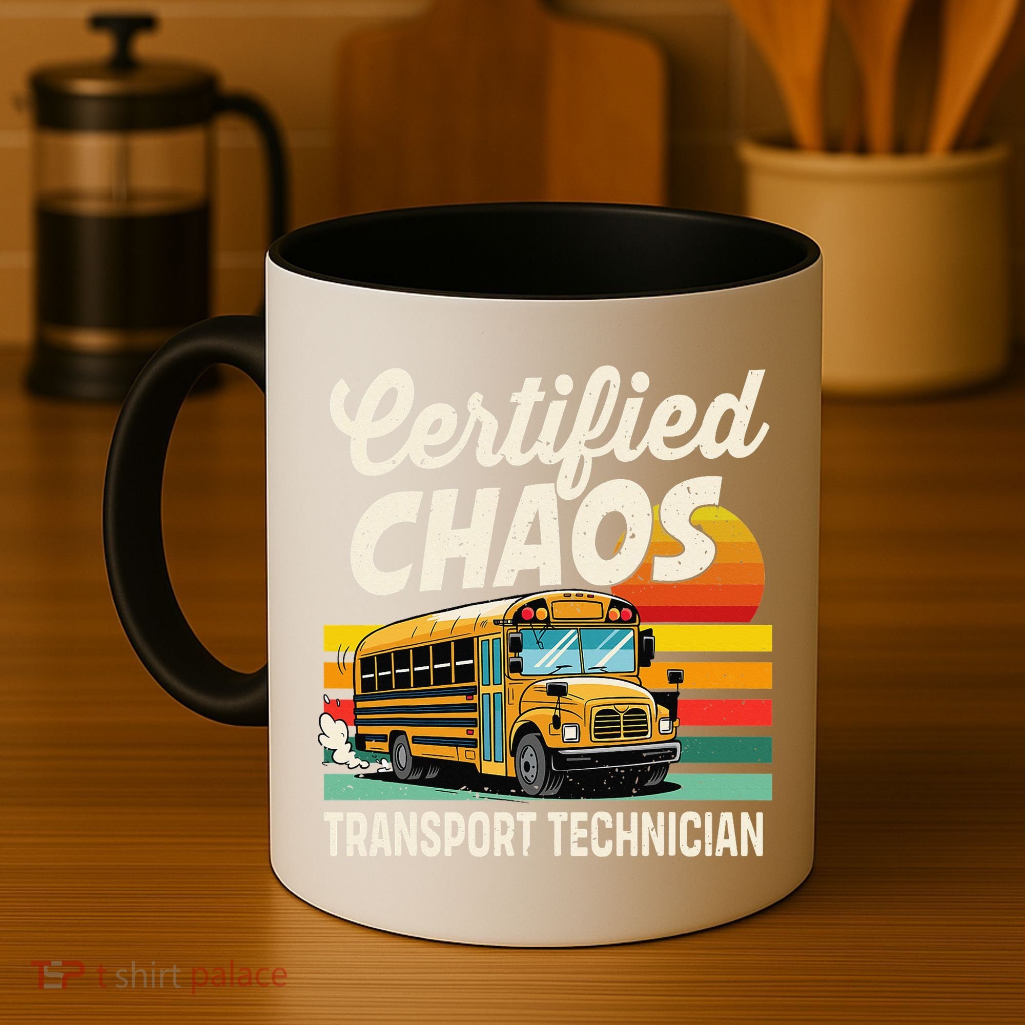 Certified Chaos Transport Technician School Bus Driver Coffee Mug