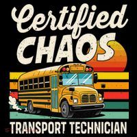 Certified Chaos Transport Technician School Bus Driver Women's Hoodie thumb 2