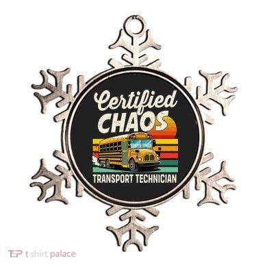 Certified Chaos Transport Technician School Bus Driver Ornament