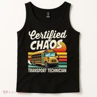 Certified Chaos Transport Technician School Bus Driver Tank Top thumb 2