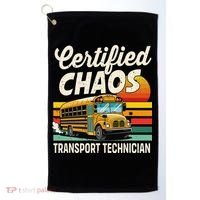 Certified Chaos Transport Technician School Bus Driver Golf Towel thumb 0