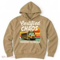 Certified Chaos Transport Technician School Bus Driver Hoodie thumb 0