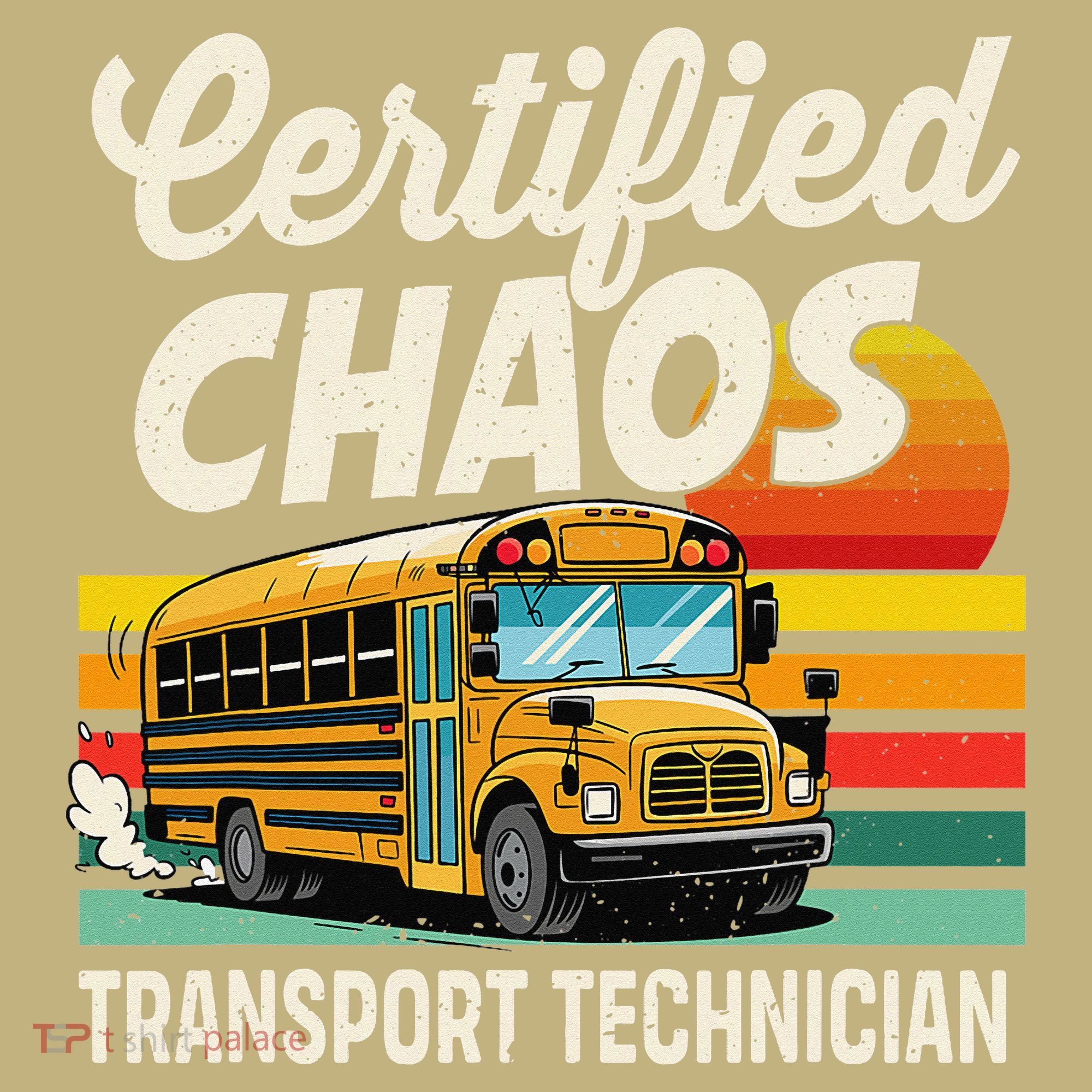 Certified Chaos Transport Technician School Bus Driver Mousepad