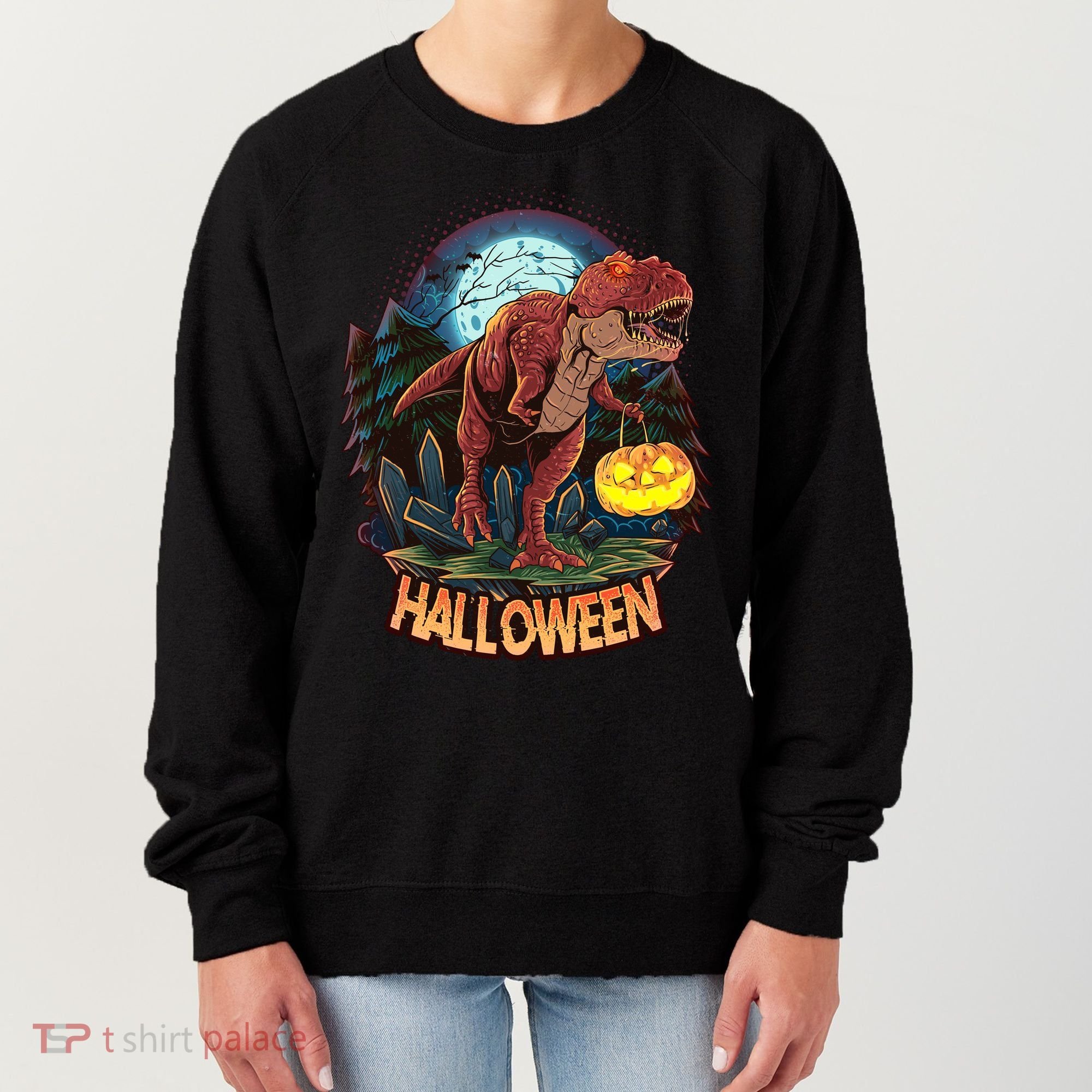 Cool Creepy Trex Dinosaur Halloween Women's Sweatshirt