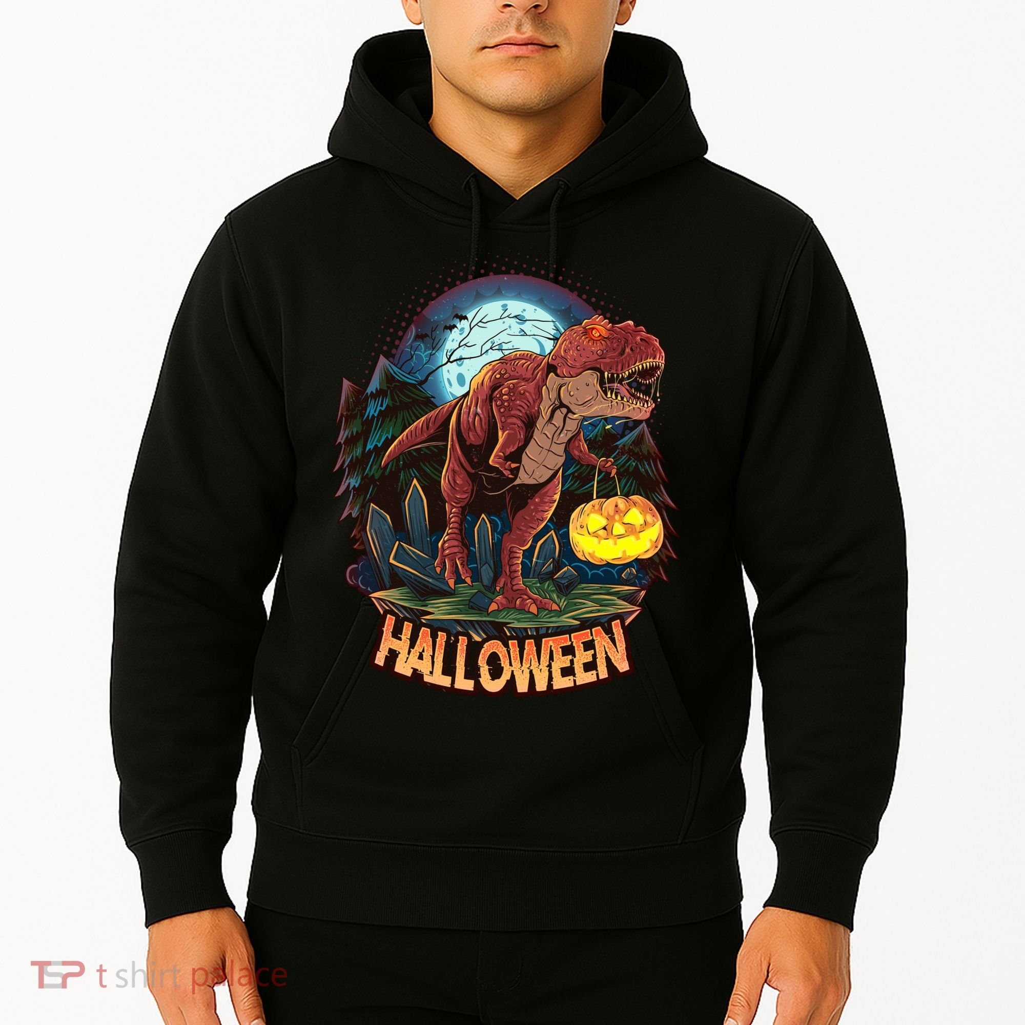 Cool Creepy Trex Dinosaur Halloween Hoodie