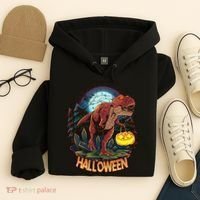 Cool Creepy Trex Dinosaur Halloween Hoodie thumb 4