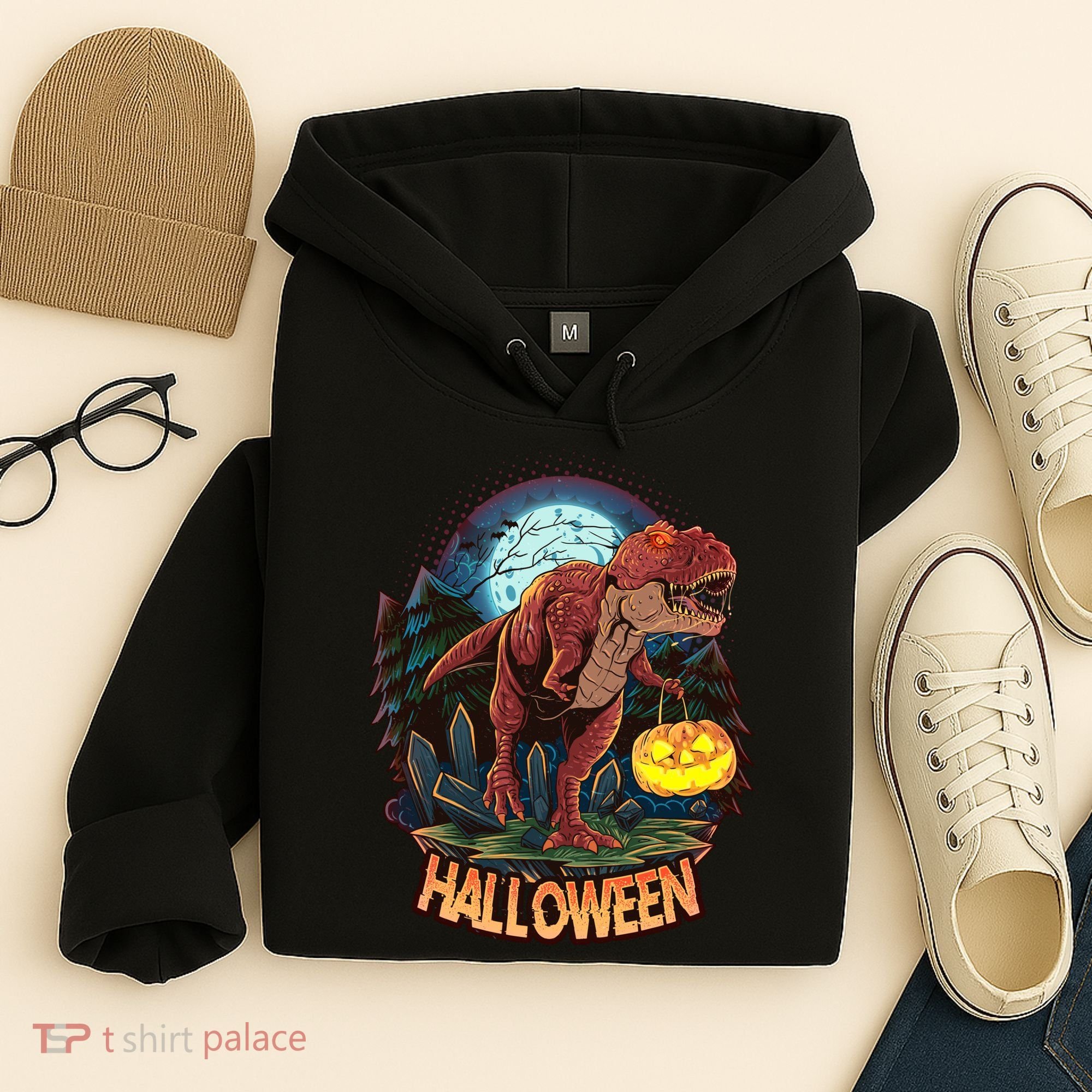 Cool Creepy Trex Dinosaur Halloween Hoodie