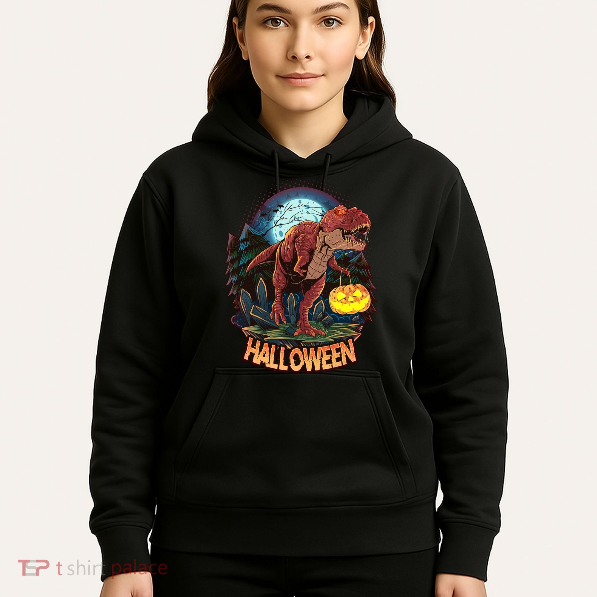 Cool Creepy Trex Dinosaur Halloween Hoodie