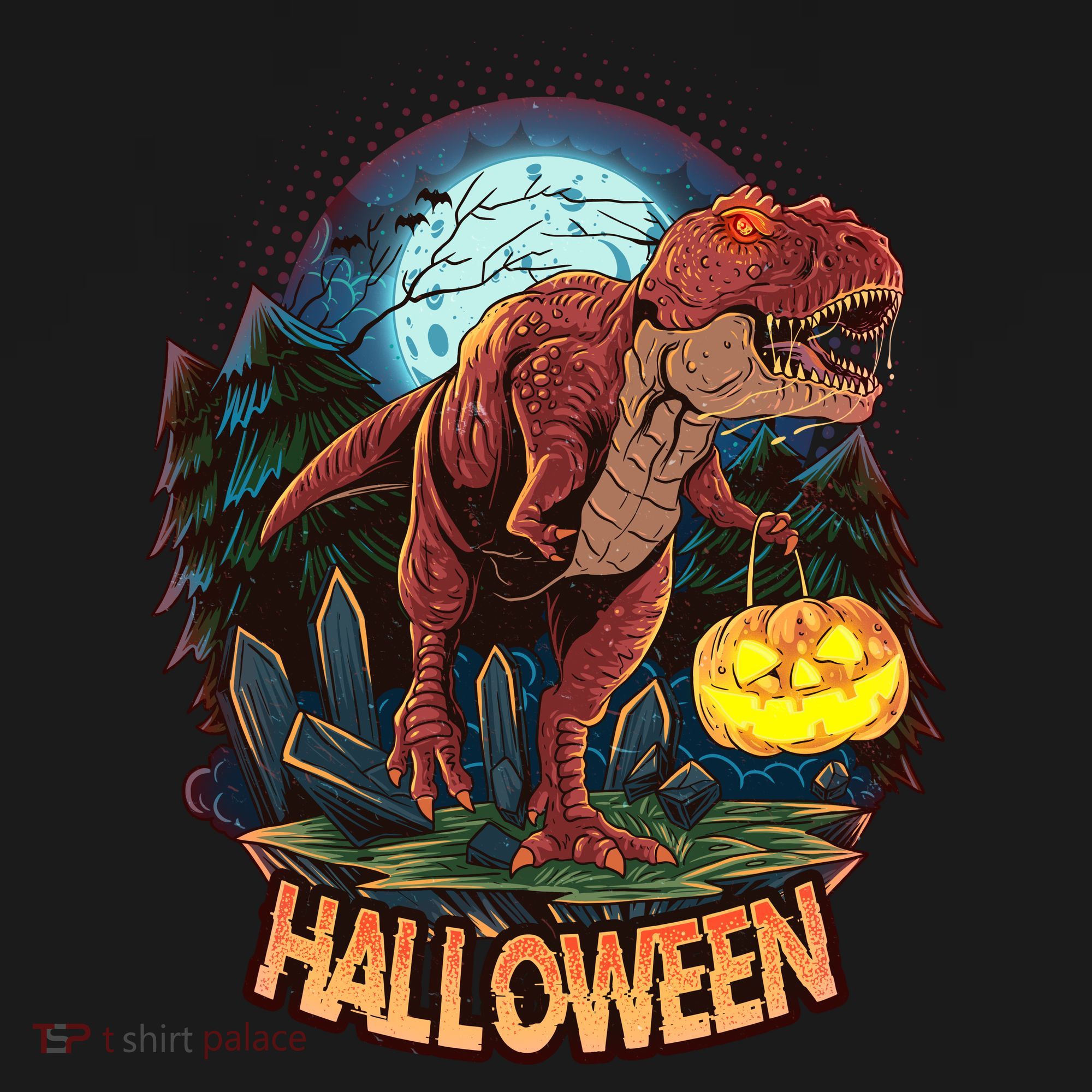 Cool Creepy Trex Dinosaur Halloween Baby Bodysuit