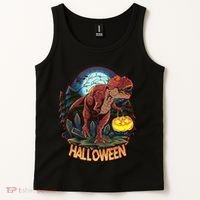 Cool Creepy Trex Dinosaur Halloween Tank Top thumb 2