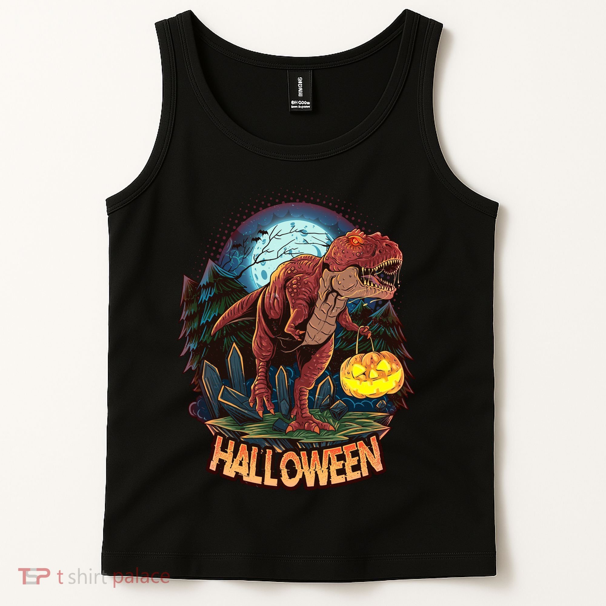 Cool Creepy Trex Dinosaur Halloween Tank Top