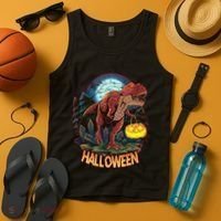 Cool Creepy Trex Dinosaur Halloween Tank Top thumb 4