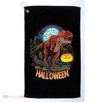 Cool Creepy Trex Dinosaur Halloween Golf Towel thumb 0