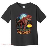 Cool Creepy Trex Dinosaur Halloween Toddler T-Shirt thumb 0
