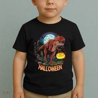 Cool Creepy Trex Dinosaur Halloween Toddler T-Shirt thumb 2