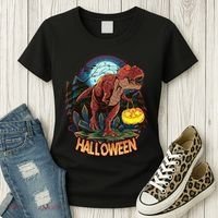 Cool Creepy Trex Dinosaur Halloween Women's T-Shirt thumb 3