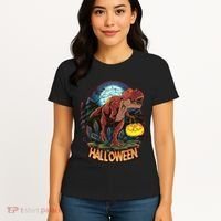 Cool Creepy Trex Dinosaur Halloween Women's T-Shirt thumb 4