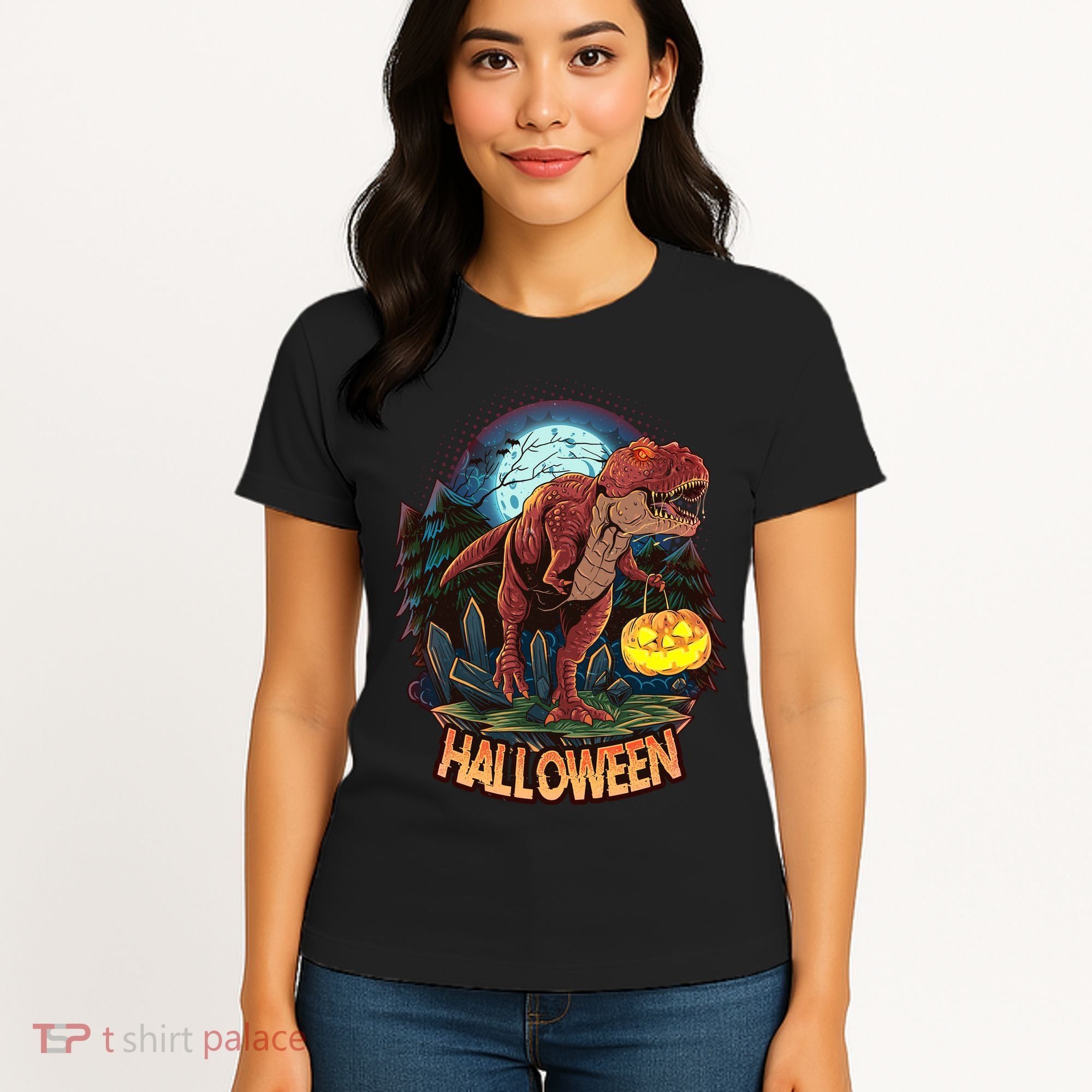 Cool Creepy Trex Dinosaur Halloween Women's T-Shirt