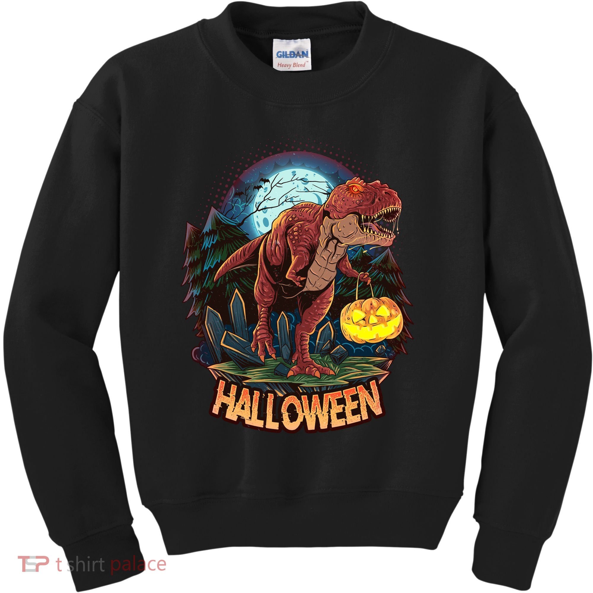 Cool Creepy Trex Dinosaur Halloween Kids Sweatshirt