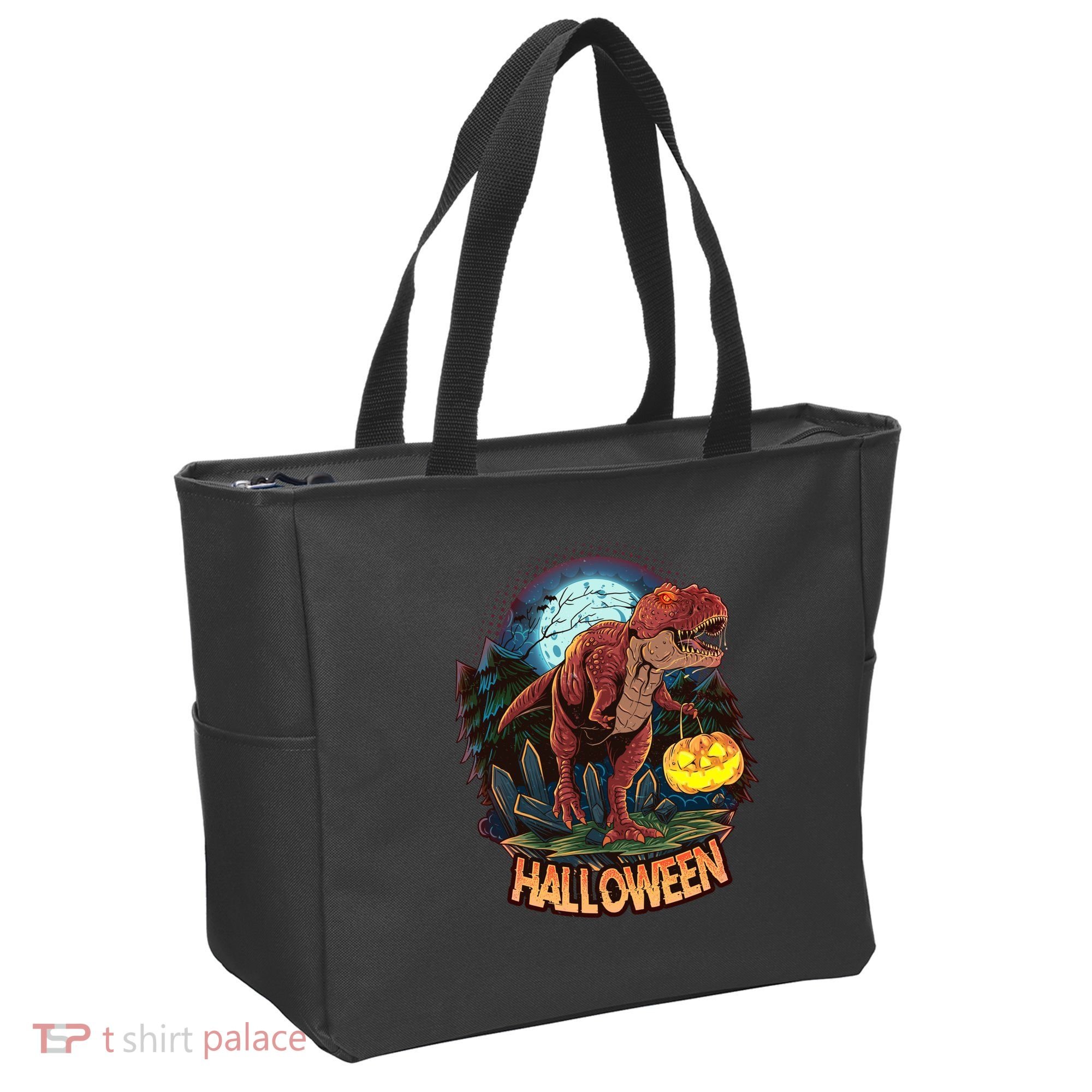 Cool Creepy Trex Dinosaur Halloween Tote Bag
