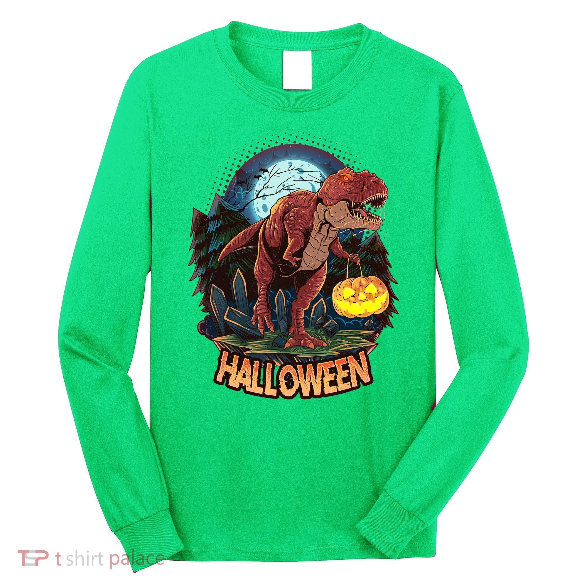 Cool Creepy Trex Dinosaur Halloween Long Sleeve Shirt