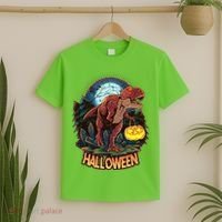 Cool Creepy Trex Dinosaur Halloween T-Shirt thumb 2