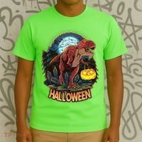 Cool Creepy Trex Dinosaur Halloween T-Shirt thumb 3
