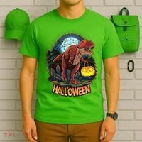 Cool Creepy Trex Dinosaur Halloween T-Shirt thumb 6
