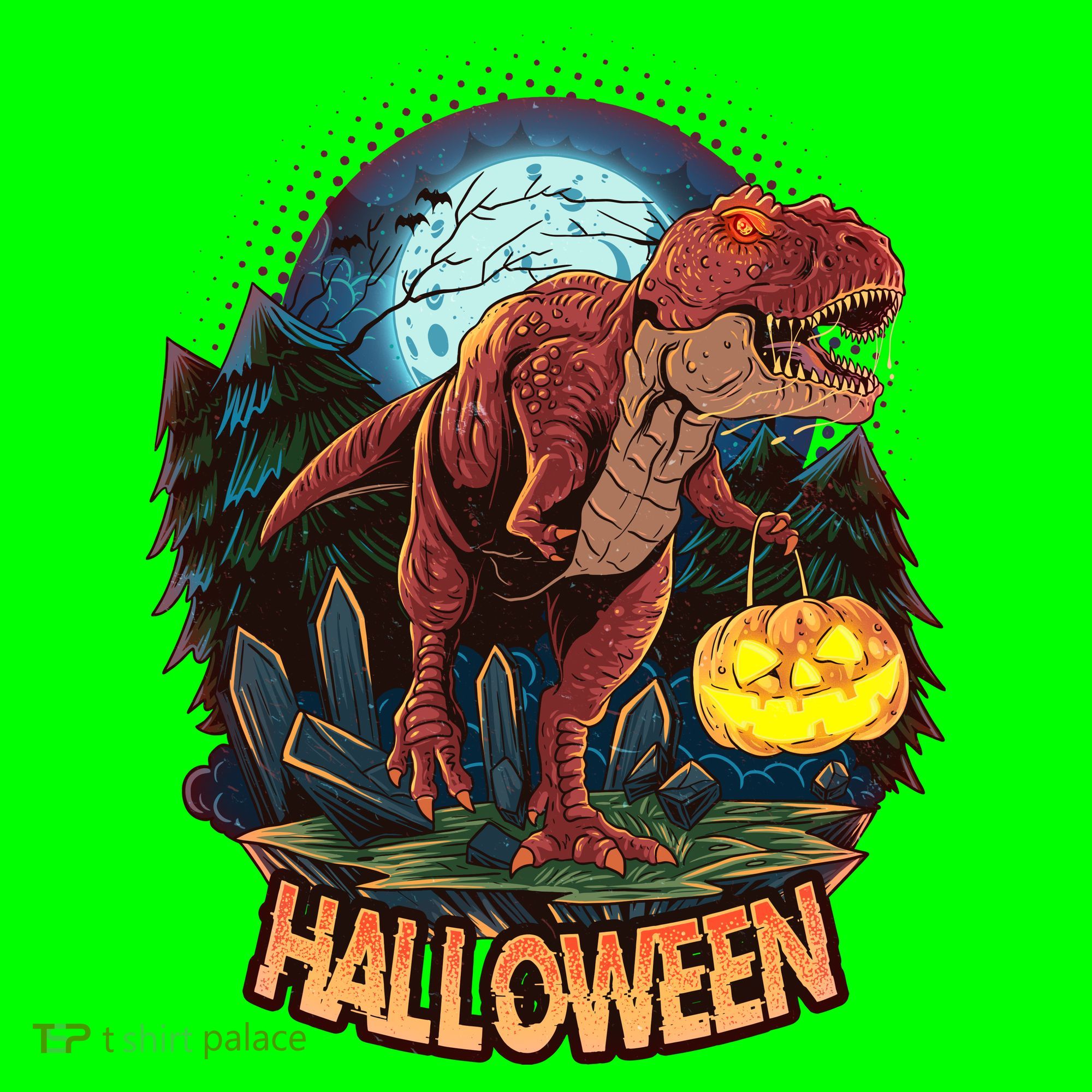 Cool Creepy Trex Dinosaur Halloween T-Shirt