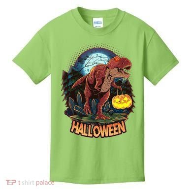 Cool Creepy Trex Dinosaur Halloween Kids T-Shirt