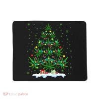 Cannabis Christmas Tree Xmas Funny Smoking Weed Marijuana Mousepad thumb 0