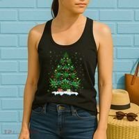 Cannabis Christmas Tree Xmas Funny Smoking Weed Marijuana Women's Tank Top thumb 2