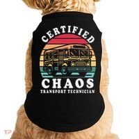 Certified Chaos Transport Technician Funny Driver School Doggie Tank thumb 0