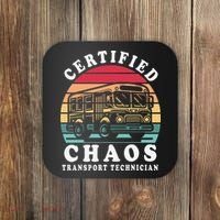 Certified Chaos Transport Technician Funny Driver School Coaster thumb 0