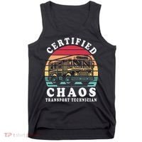 Certified Chaos Transport Technician Funny Driver School Tank Top thumb 0