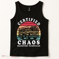 Certified Chaos Transport Technician Funny Driver School Tank Top thumb 2