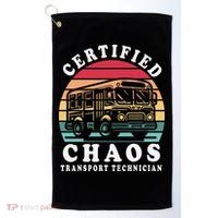 Certified Chaos Transport Technician Funny Driver School Golf Towel thumb 0