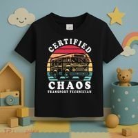 Certified Chaos Transport Technician Funny Driver School Toddler T-Shirt thumb 3