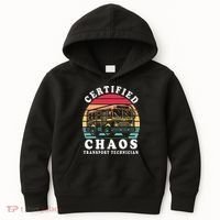 Certified Chaos Transport Technician Funny Driver School Kids Hoodie thumb 0