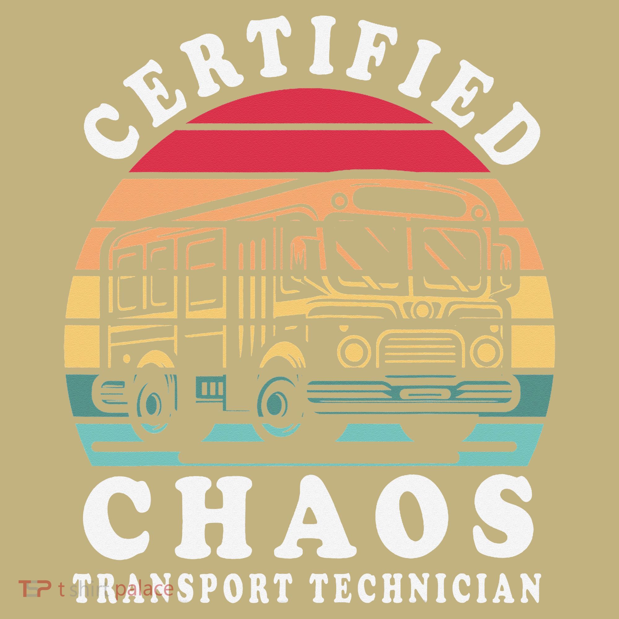 Certified Chaos Transport Technician Funny Driver School Mousepad