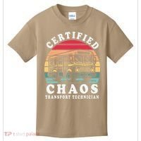 Certified Chaos Transport Technician Funny Driver School Kids T-Shirt thumb 0