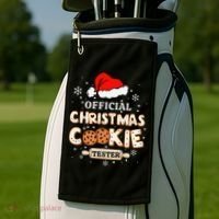 Christmas Cookie Tester Taster Baking Crew Gift Golf Towel thumb 2