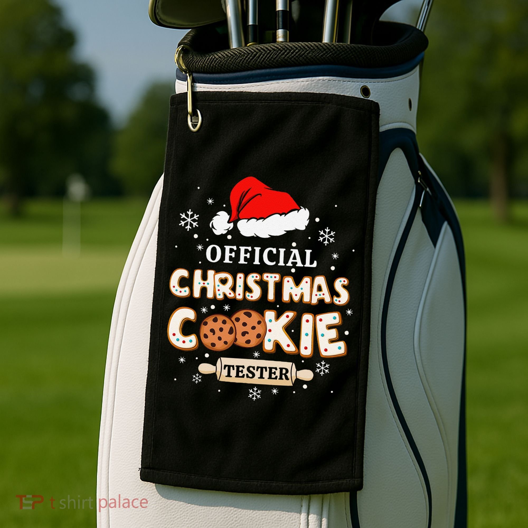 Christmas Cookie Tester Taster Baking Crew Gift Golf Towel