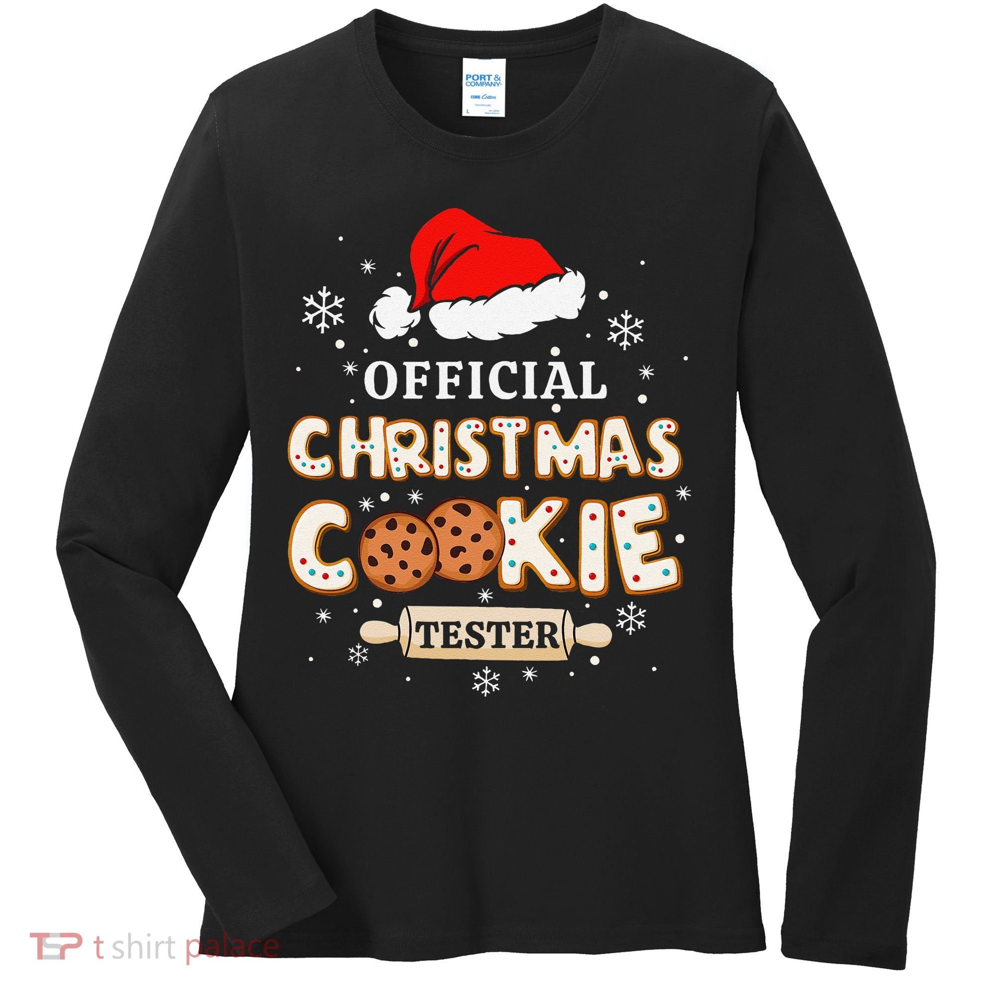 Christmas Cookie Tester Taster Baking Crew Gift Women's Long Sleeve Shirt