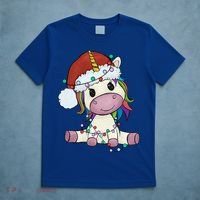 Cute Christmas Unicorn Gift Girls Who Love Unicorns Xmas Gift T-Shirt thumb 5